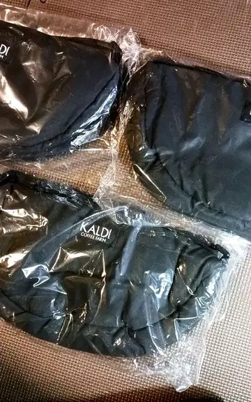 KALDI 블랙 파우치 3개 세트