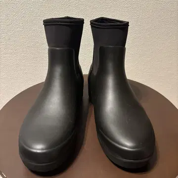 헌터 블랙 숏부츠 레인 슈즈