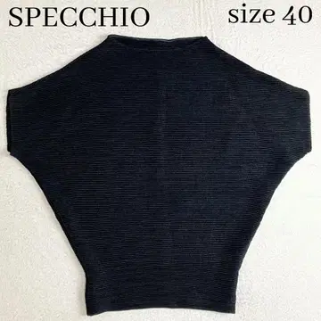 SPECCHIO 스페치오 플리츠 돌먼 블라우스 40 반팔 블랙