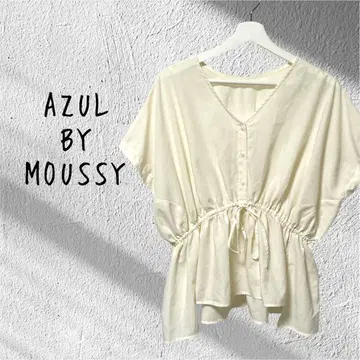 AZUL BY MOUSSY 아줄바이마우지 페플럼 반팔 블라우스