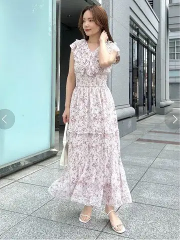 스나이델 sustainable 플리츠 프릴 원피스 택 포함 새상품