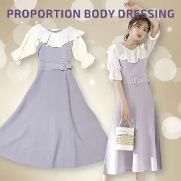 PROPORTION BODY DRESSING 라벤더 니트 원피스
