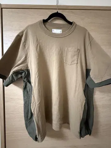사카이 나일론 도킹 티셔츠 올리브
