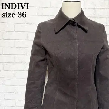 INDIVI 일본제 긴팔 자켓 36 블랙 오피스 출퇴근 깔끔한