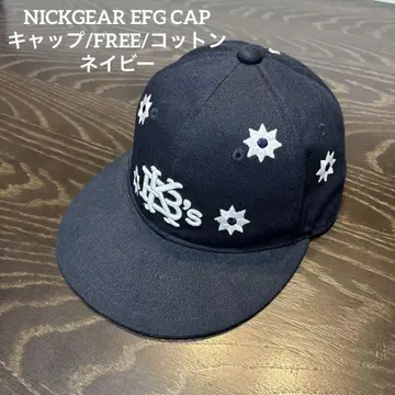HK's 꽃 무늬 자수 네이비 캡