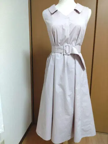 연보라 슬리브리스 원피스 벨트 포함