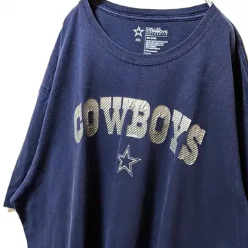 NFL 댈러스 카우보이스 로고 티셔츠 네이비 컬러 2XL 구제 의류