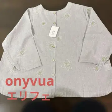 on y vua 꽃무늬 자수 긴팔 셔츠 밝은 그레이지