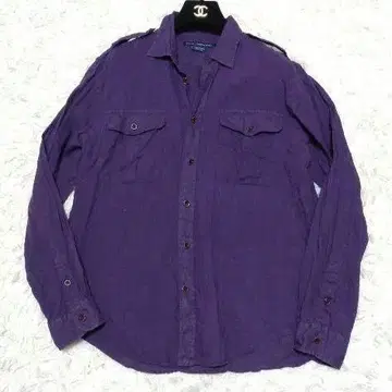 랄프 로렌 긴팔 린넨 셔츠 린넨 밀리터리 RALPH LAUREN