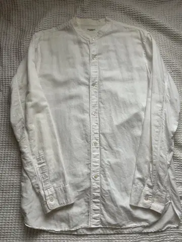 피그벨 코튼 린넨 롱 밴드 카라 셔츠
