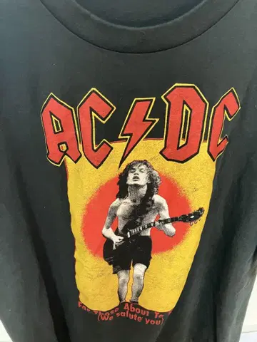 ACDC 티셔츠 XL Thunderstruck 구제 의류
