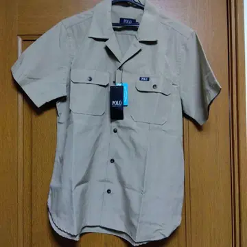 POLO 베이지 린넨 반팔 셔츠 택 포함 새상품 M 사이즈