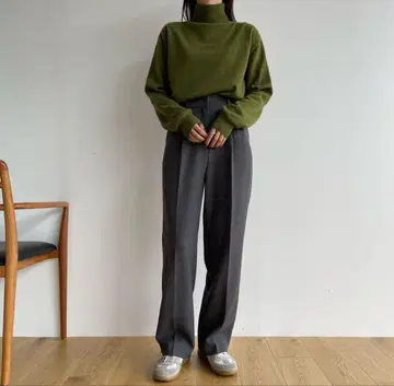 nokcha quality high neck knit 터틀넥 그린