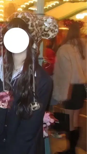디즈니 모자 레오파드 무늬