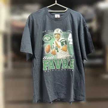 NFL New York Jets Bret Favre 4 BLK 티셔츠