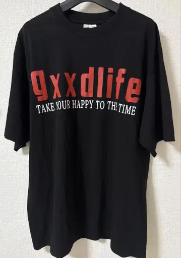SHAKA WEAR GXXD LIFE 빨간색 로고 오버 사이즈 티셔츠