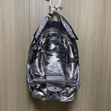 실버 스팽글 백팩