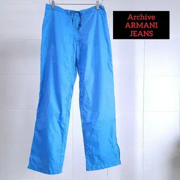 새상품급 00s 아카이브 ARMANI JEANS 슬릿 나일론 팬츠
