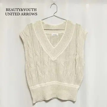 0151 BEAUTY&YOUTH BY 칠든 숏 V넥 니트 베스트
