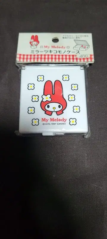 마이멜로디 거울이 달린 플라스틱 케이스 6.5cm 정도 산리오 레트로