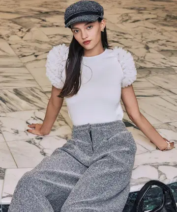 eimy istoire 숄더 컷 톱