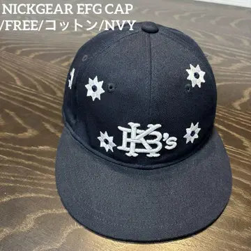K's 자수 꽃무늬 야구 모자 네이비 NICKGEAR EFG CAP