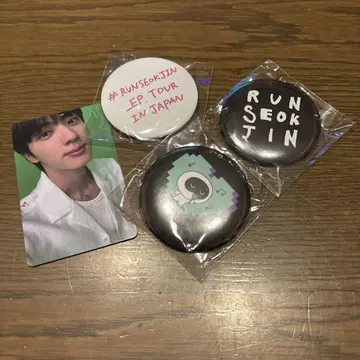 BTS JIN 진 RUNSEOKJIN 캡슐 토이 캔뱃지 세트