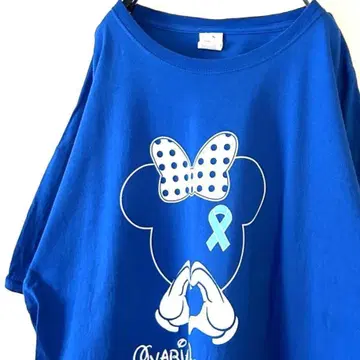 OVARIAN AWARENESS 티셔츠 XL 블루 파랑 구제 의류