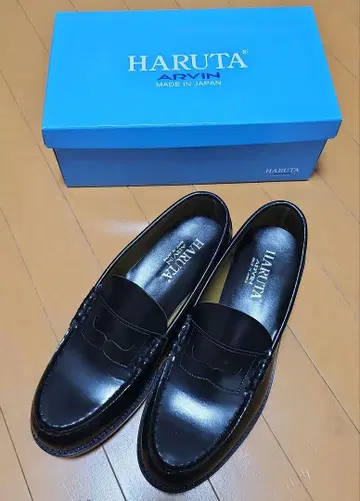 HARUTA 남성용 로퍼 6550/27cm 블랙 컬러 일본제