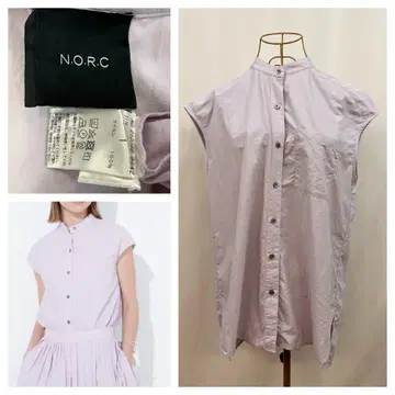N.O.R.C 노크 나일론 슬리브리스 셔츠