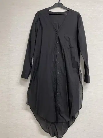 야마다야 MEDOC 코튼 롱 셔츠 블랙 미사용 새상품