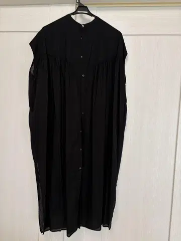 크로셰*CLOCHE* 슬리브리스 셔츠 원피스 블랙
