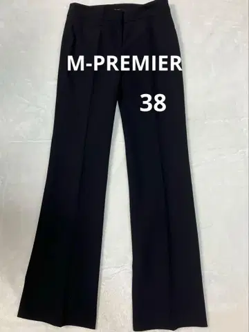 M-PREMIER 슬랙스 팬츠 블랙 38 센터 블레스 오피스