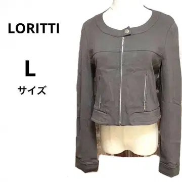 LORITTI/로리티/노카라 자켓  짧은 기장  캐주얼  L 사이즈
