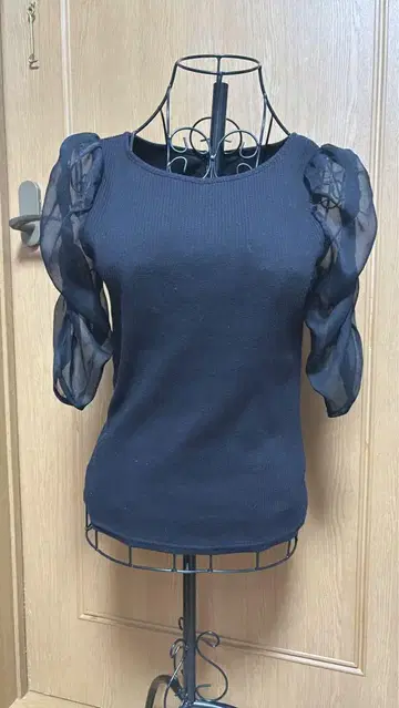 PROPORTION BODY DRESSING 리브 시스루 티셔츠