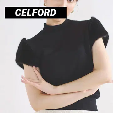 셀포드 CELFORD 숏 퍼 슬리브 니트 풀오버