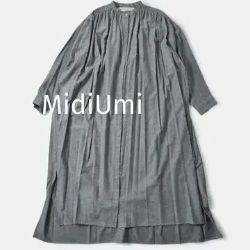 MidiUmi 미디우미 코튼 플란넬 개더 셔츠 원피스