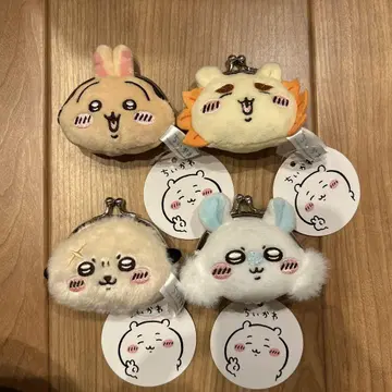 치이카와 미니 가마구치 파우치 토끼 모몽가 시사 랏코 4개 세트