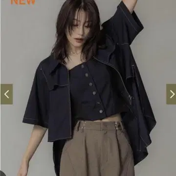 퍼블릭 도쿄 드라이 트로 프론트 지퍼 셔츠