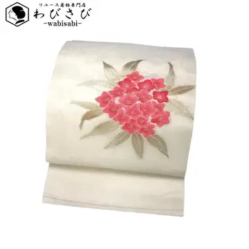 여름 오비 나고야 오비 명주 수국 금실 새끼색 O-5029