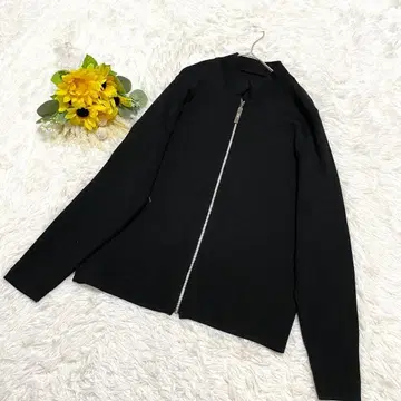 루나마티노 지퍼가 달린 긴팔 자켓 블랙 사이즈 46 M 일본제