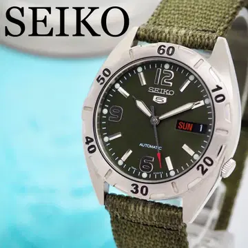 72 SEIKO 시계 세이코 파이브 남성용 자동 감기 밀리터리 카키