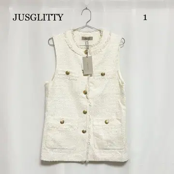 0154 JUSGLITTY 트위드 베스트 1 사이즈 아사히나 아야 착용