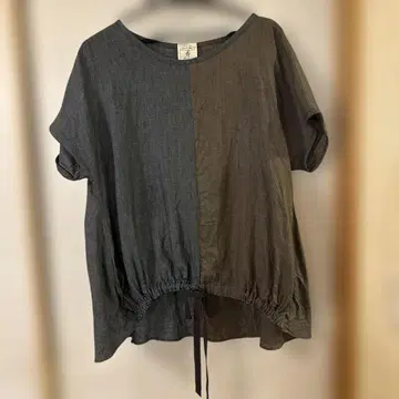 D-due 투톤 컬러 반팔 셔츠