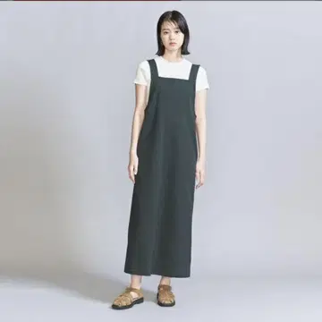 와이드 스트랩 점퍼 스커트 S 살로펫 스커트