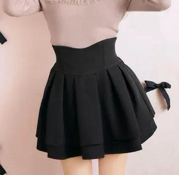미셸 마카롱 슬림 레그 스커트 블랙 S