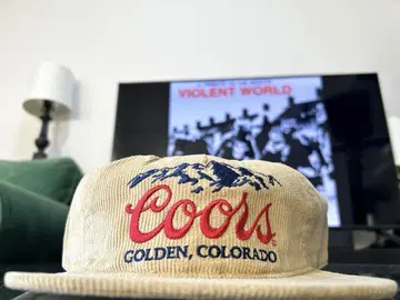 USA Coors 쿠어스 맥주 코듀로이 캡 베이지