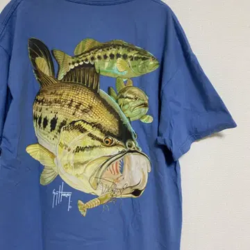 GUY HARVEY BY AFTCO 블랙 배스 티셔츠 배스 프로 숍스