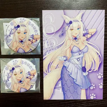 고양이 파라 POP UP 아키하바라 한정판 보크스 캔뱃지 카드 코코넛