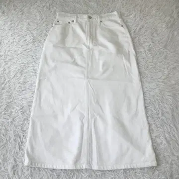 새상품급 띠어리 럭스 25SS KYDEN 화이트 데님 롱 스커트